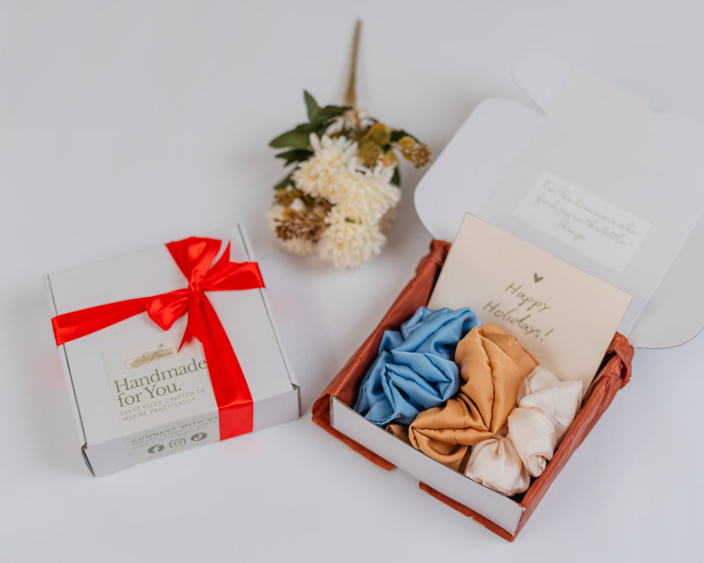 3-Piece Handmade Large Scrunchie Gift Box | The Holiday Gift Box by Vintage Threads