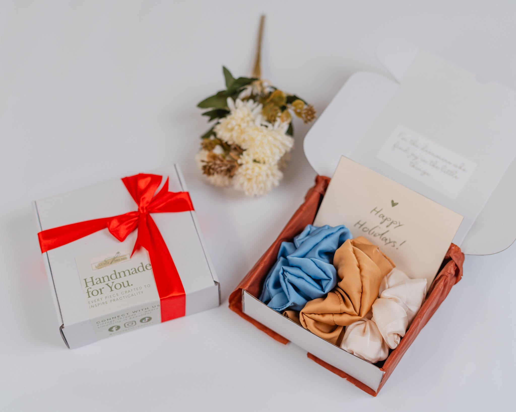 3-Piece Handmade Large Scrunchie Gift Box | The Holiday Gift Box by Vintage Threads