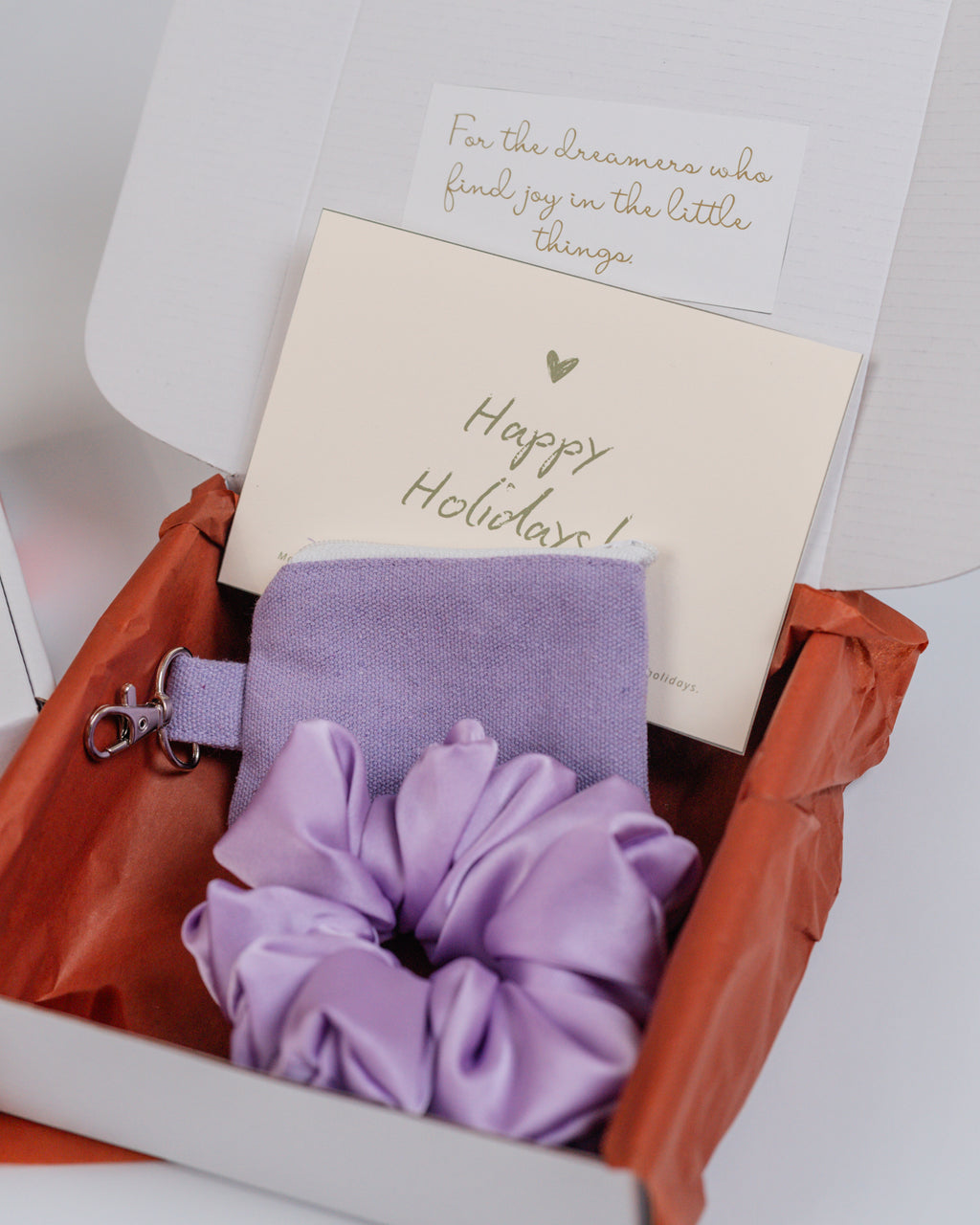 Handmade Wallet & XL Silk Scrunchie Set | The Holiday Gift Box by Vintage Threads