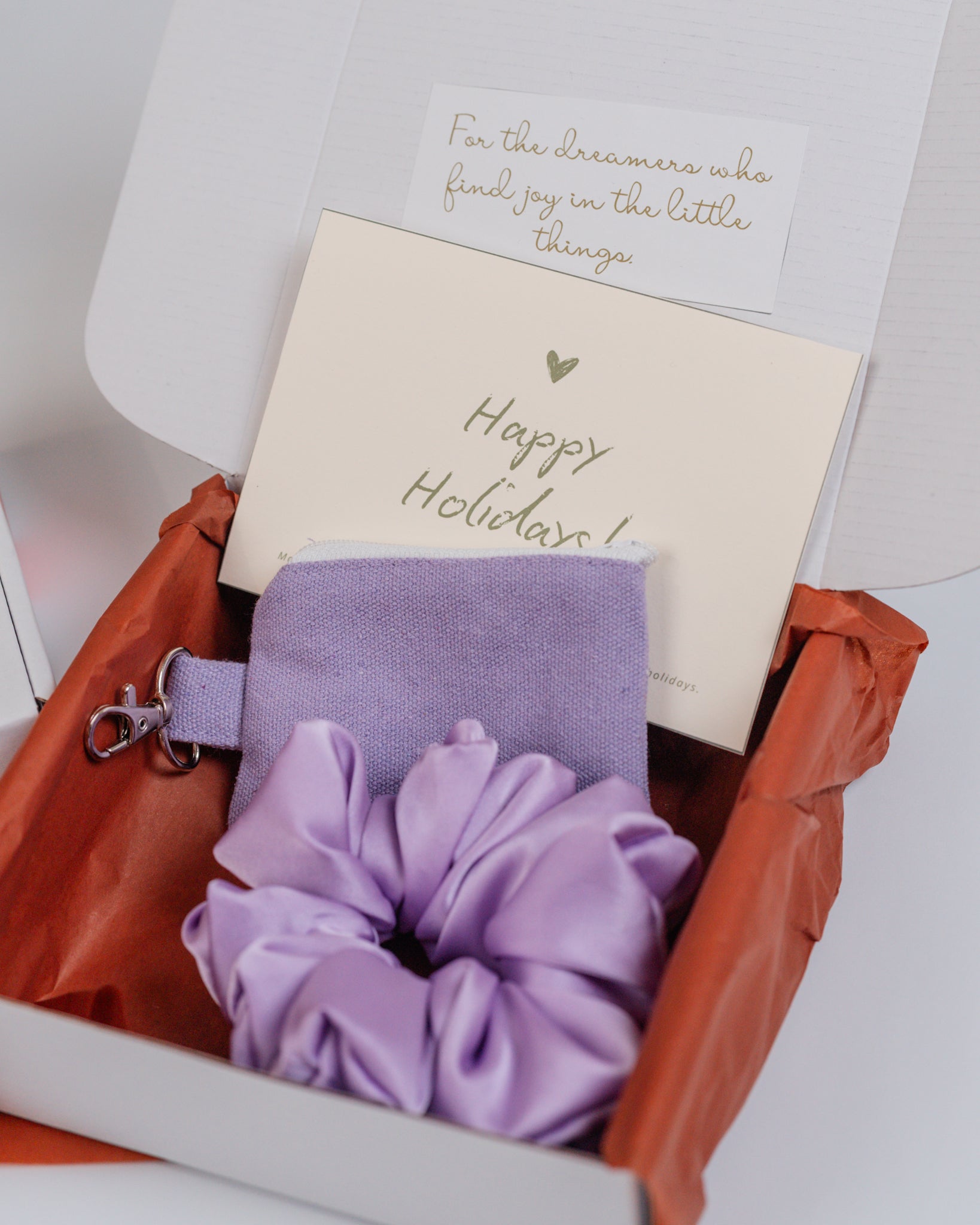 Handmade Wallet & XL Silk Scrunchie Set | The Holiday Gift Box by Vintage Threads