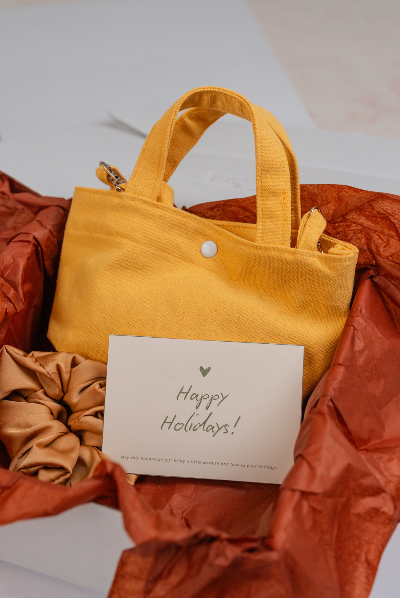 Paul Micro Tote bag+ Silk XL Scrunchie | The Holiday Gift Box by Vintage Threads