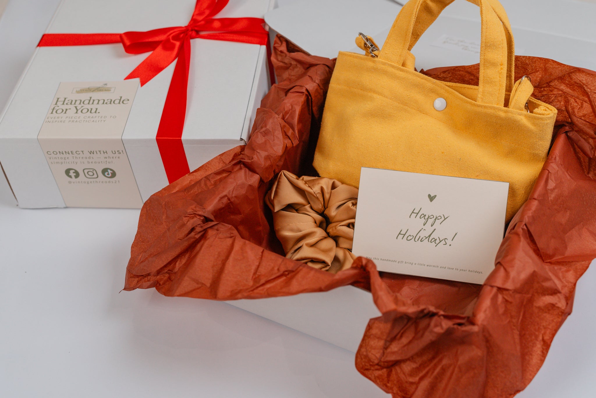 Paul Micro Tote bag+ Silk XL Scrunchie | The Holiday Gift Box by Vintage Threads