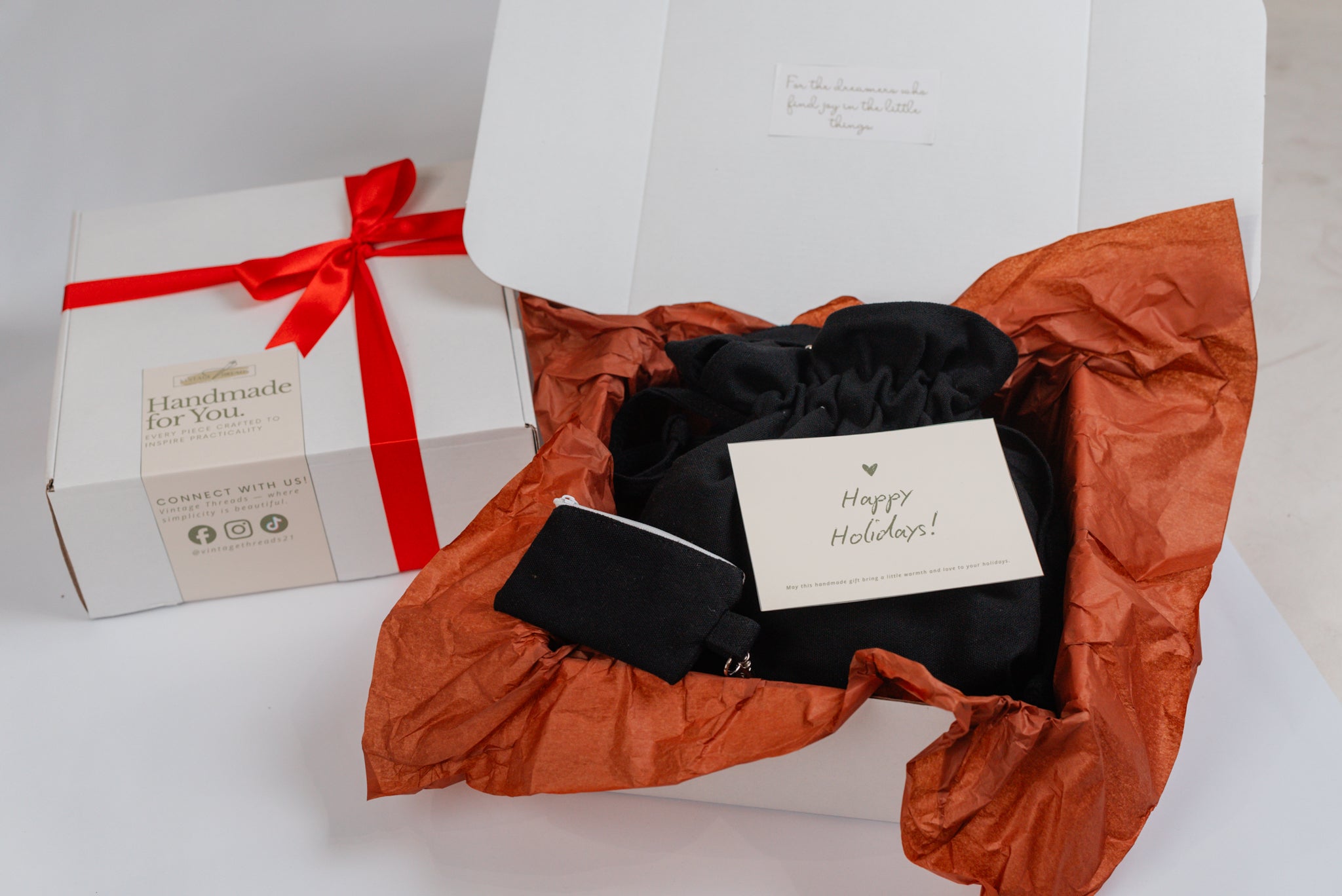 Salmon Dumpling Tote Bag & Hand Made Canvas Wallet | The Holiday Gift Box by Vintage Threads